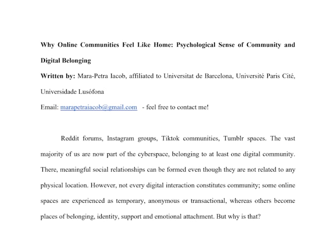 write research based articles and posts